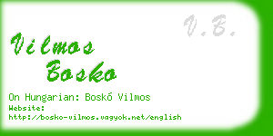 vilmos bosko business card